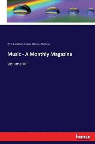 Cover of Music - A Monthly Magazine