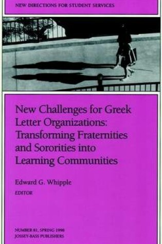 Cover of New Challenges Greek Letter Org 81