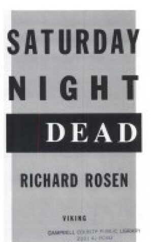 Cover of Saturday Night Dead