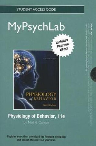 Cover of Physiology of Behavior Student Access Code