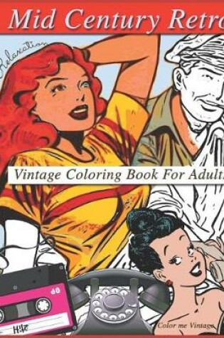 Cover of Mid century Retro coloring books for adults