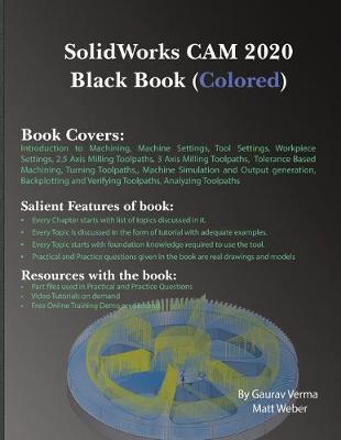 Book cover for SolidWorks CAM 2020 Black Book (Colored)