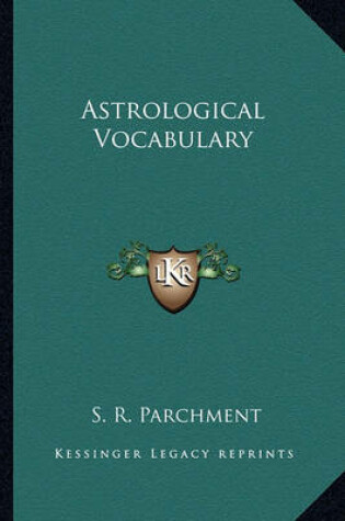 Cover of Astrological Vocabulary