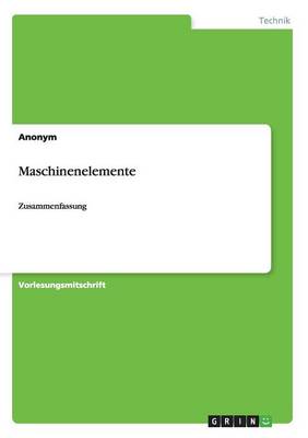 Book cover for Maschinenelemente