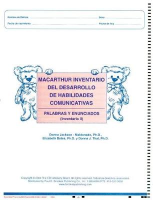 Book cover for Macarthur Communicative Development Inventories (Cdis)  Inventario II: Palabras y Enunciados (Package of 25)