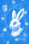 Book cover for Alice in Wonderland Pastel Modern Journal - Inwards White Rabbit (Blue)