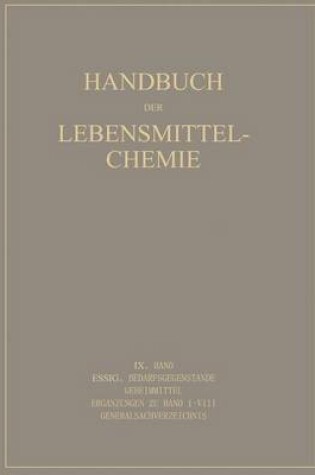 Cover of Essig Bedarfsgegenstände Geheimmittel