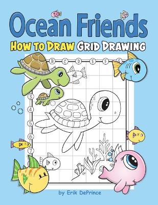 Book cover for Ocean Friends How To Draw Grid Drawing