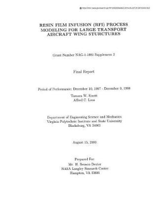 Book cover for Resin Film Infusion (Rfi) Process Modeling for Large Transport Aircraft Wing Structures