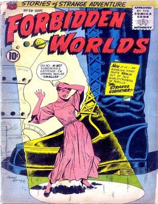 Book cover for Forbidden Worlds Number 58 Horror Comic Book