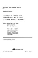 Book cover for Research in Economic History