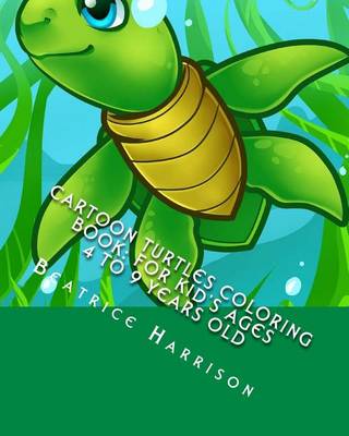 Book cover for Cartoon Turtles Coloring Book