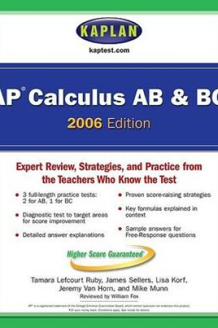 Cover of Kaplan AP Calculus