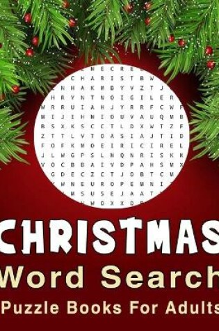 Cover of Christmas Word Search Puzzle Books For Adults