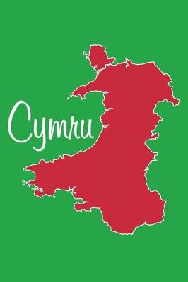 Book cover for Cymru - National Colors 101 - Green Red & White - Lined Notebook with Margins - 6X9