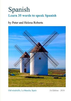 Book cover for SPANISH - Learn 35 words to speak Spanish