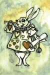 Book cover for Alice in Wonderland Watercolour Journal - White Rabbit With Trumpet (Garden)