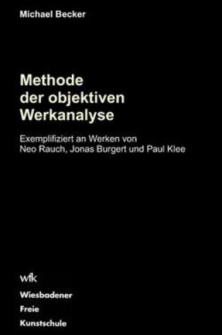 Cover of Methode der objektiven Werkanalyse