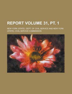 Book cover for Report Volume 31, PT. 1