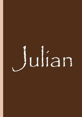 Book cover for Julian - Brown Personalized Notebook / Journal / Lined Pages / Soft Matte Cover