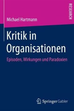 Cover of Kritik in Organisationen