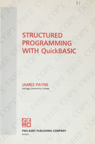 Cover of Structured Programming with QuickBASIC