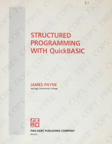 Book cover for Structured Programming with QuickBASIC