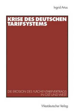 Cover of Krise Des Deutschen Tarifsystems