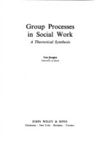 Cover of Group Processes in Social Work