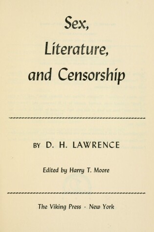 Cover of Sex, Literature