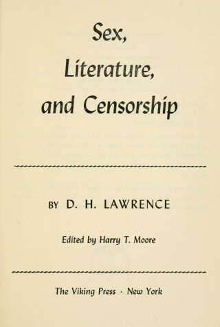 Cover of Sex, Literature
