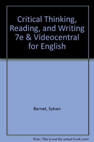 Book cover for Critical Thinking, Reading, and Writing 7e & Videocentral for English