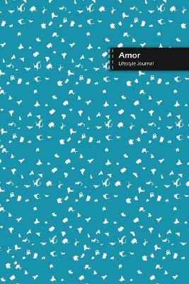Book cover for Amor Lifestyle Journal, Blank Write-in Notebook, Dotted Lines, Wide Ruled, Size (A5) 6 x 9 In (Royal Blue)