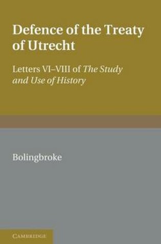 Cover of Bolingbroke's Defence of the Treaty of Utrecht
