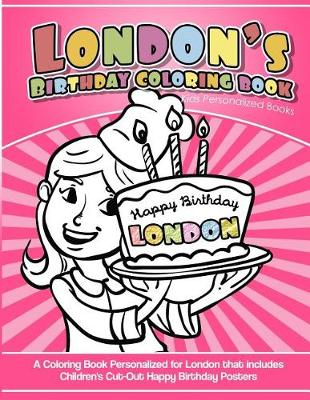 Book cover for London's Birthday Coloring Book Kids Personalized Books