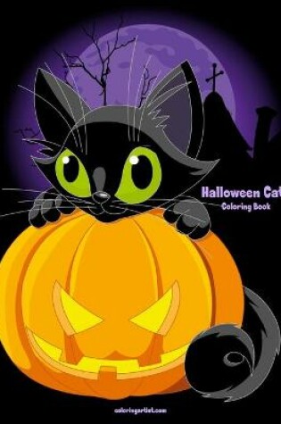 Cover of Halloween Cats Coloring Book 1