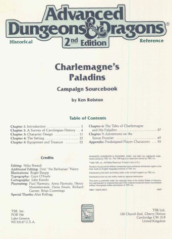 Book cover for Charlemagne's Paladin Campaign