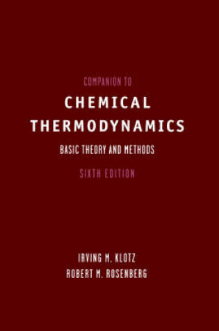 Cover of Companion to Chemical Thermodynamics