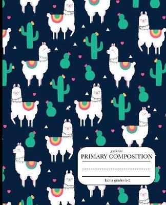 Book cover for Primary Composition journal llama grades k-2