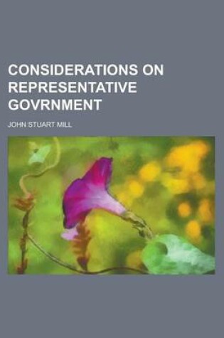 Cover of Considerations on Representative Govrnment