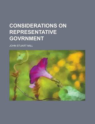 Book cover for Considerations on Representative Govrnment