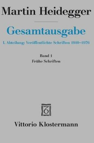 Cover of Martin Heidegger, Fruhe Schriften (1912-1916)