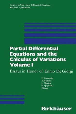 Cover of Partial Differential Equations and the Calculus of Variations