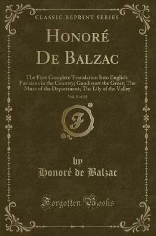 Cover of Honoré de Balzac, Vol. 8 of 25