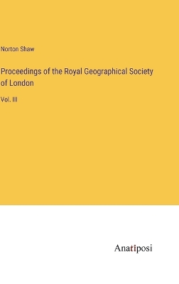 Book cover for Proceedings of the Royal Geographical Society of London