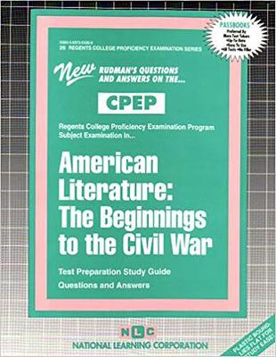 Book cover for AMERICAN LITERATURE: BEGINNINGS TO THE CIVIL WAR