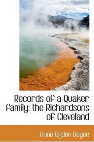 Cover of Records of a Quaker Family