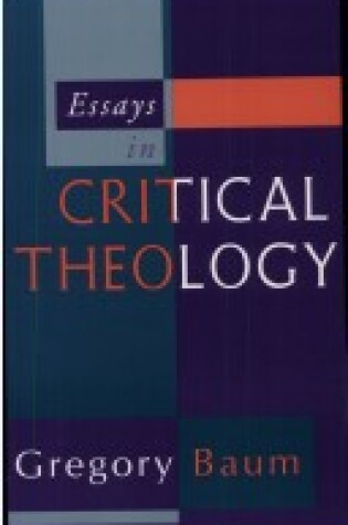 Cover of Essays in Critical Theology