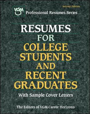 Book cover for Resumes for College Students and Recent Graduates