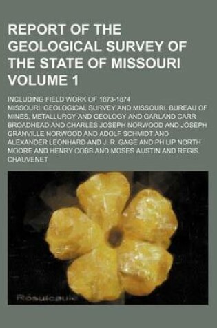 Cover of Report of the Geological Survey of the State of Missouri Volume 1; Including Field Work of 1873-1874